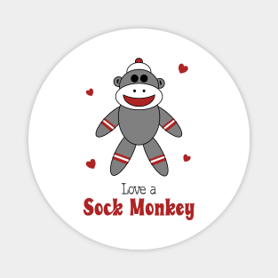 Love A Sock Monkey Magnet